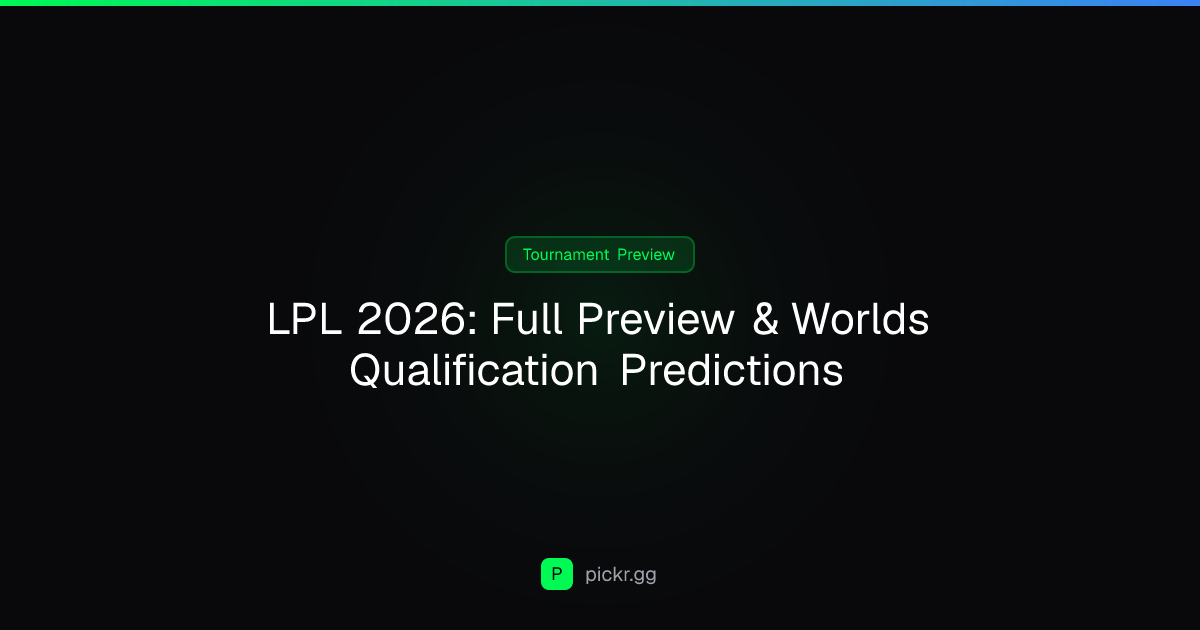 LPL 2026: Full Preview & Worlds Qualification Predictions