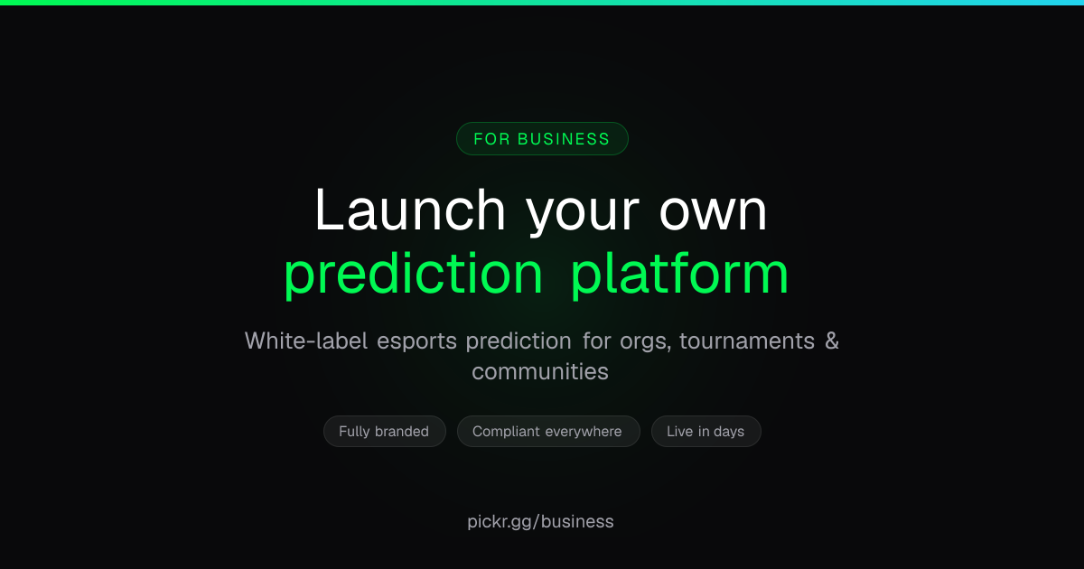 White-Label Esports Prediction Platform for Business | Pickr